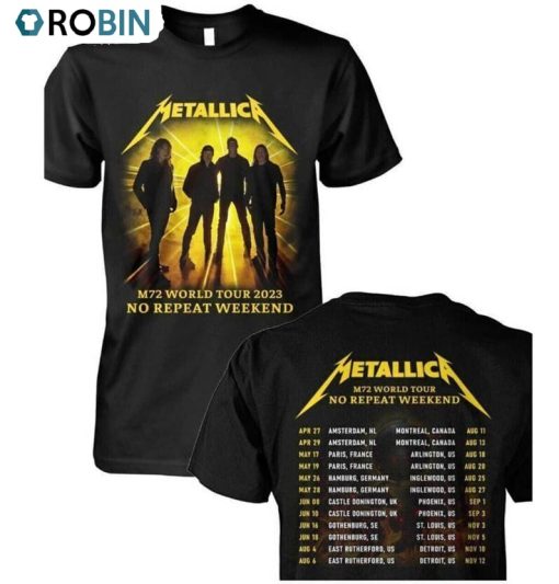 Metallica M72 World Tour 2023 Shirt, Trendy Music Unisex Shirt