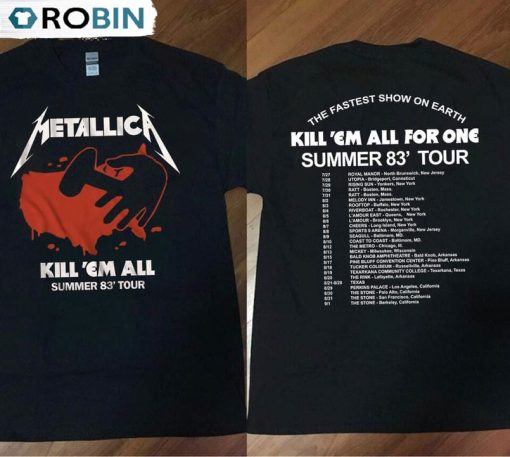 Metallica World Tour 2023 Shirt, Metallica Band Crewneck Unisex T-shirt