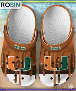 Miami Hurricanes 3D Melting Paint Printed Crocs Shoes