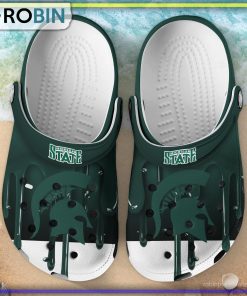 Michigan State Spartans 3D Melting Paint Printed Crocs Shoes