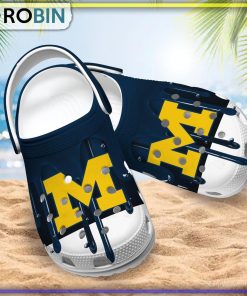 Michigan Wolverines 3D Melting Paint Printed Crocs Shoes