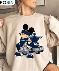 Mickey Dallas Cowboys Shirt, Vintage Style Tee Top Crewneck