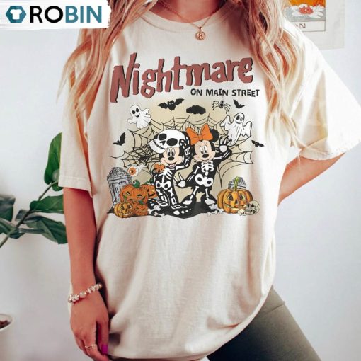 Mickey Halloween Vintage Comfort Shirt, Disney Halloween Long Sleeve Unisex Hoodie