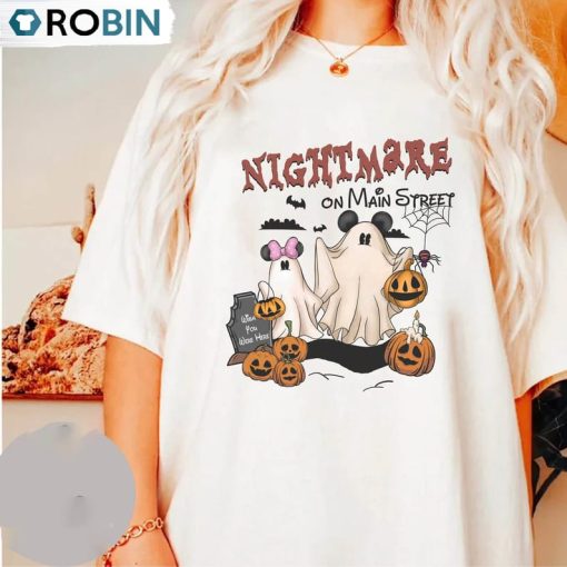 Mickey Minnie Nightmare On Main Street Shirt, Vintage Disney Sweater Crewneck