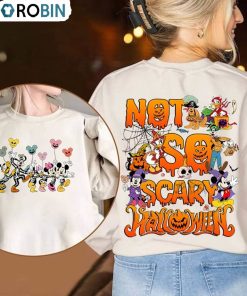 Mickey Not So Scary Halloween Party Shirt, Halloween Crewneck Hoodie
