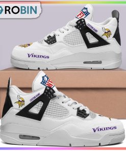 Minnesota Vikings NFL Personalized Air Jordan 4 Sneaker