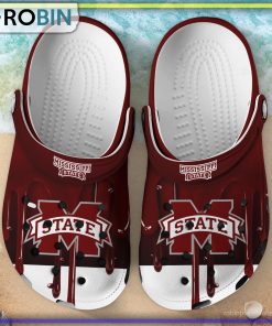 Mississippi State Bulldogs 3D Melting Paint Printed Crocs Shoes