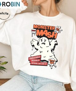 Monster Mash Inspirational Shirt , Spooky Cool Design Crewneck Long Sleeve