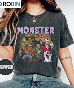 Monster Mash Vintage Shirt, Retro Cosplay Halloween Long Sleeve Tee Tops