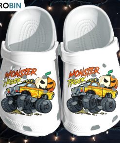Monster Truck Take Away Pumpkin Crocs Shoes