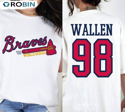 Morgan Wallen 98 Braves Shirt, Mlb Country Music Concert Hoodie Sweatshirt