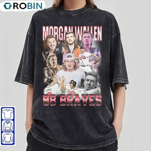 Morgan Wallen Music Shirt, Morgan Wallen 98 Braves Unisex T-shirt Short Sleeve