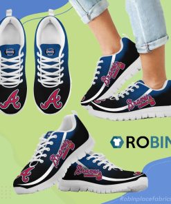 Mystery Straight Line Up Atlanta Braves Breathable Running Sneaker