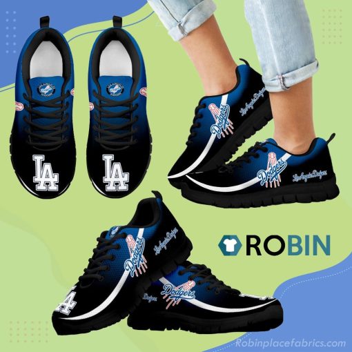 Mystery Straight Line Up Los Angeles Dodgers Breathable Running Sneaker