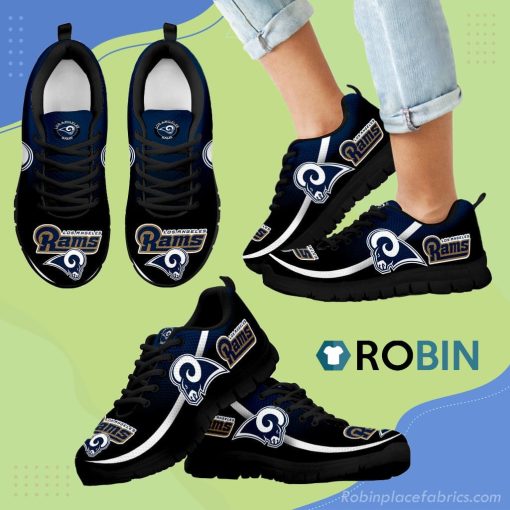 Mystery Straight Line Up Los Angeles Rams Breathable Running Sneaker