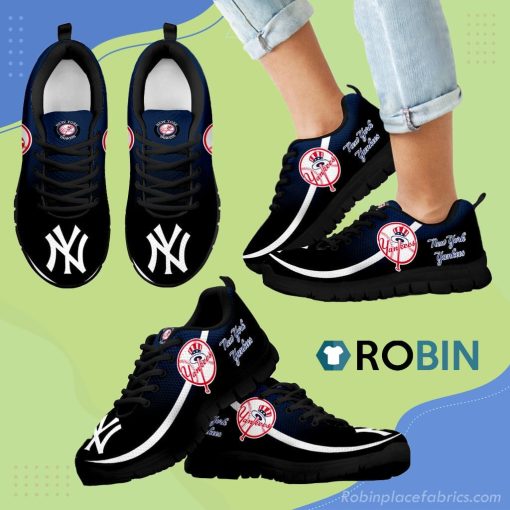 Mystery Straight Line Up New York Yankees Breathable Running Sneaker