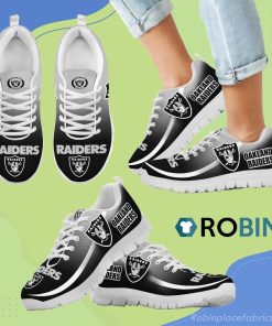 Mystery Straight Line Up Oakland Raiders Breathable Running Sneaker