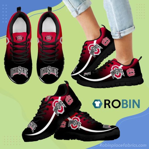 Mystery Straight Line Up Ohio State Buckeyes Breathable Running Sneaker