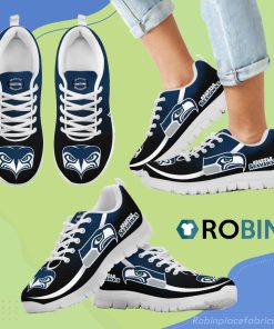 Mystery Straight Line Up Seattle Seahawks Breathable Running Sneaker