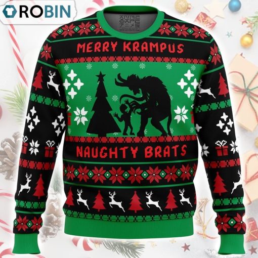 Naughty Brats Krampus Ugly Christmas Sweater