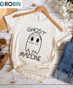 Neutral Spooky Season Shirt, Cute Ghost Malone Long Sleeve Sweater For Men