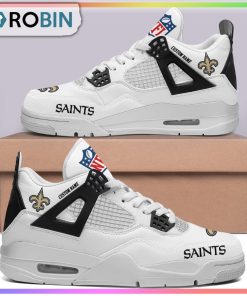 New Orleans Saints NFL Personalized Air Jordan 4 Sneaker