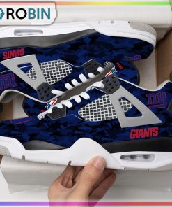 New York Giants Camouflage Personalized Air Jordan 4 Sneaker