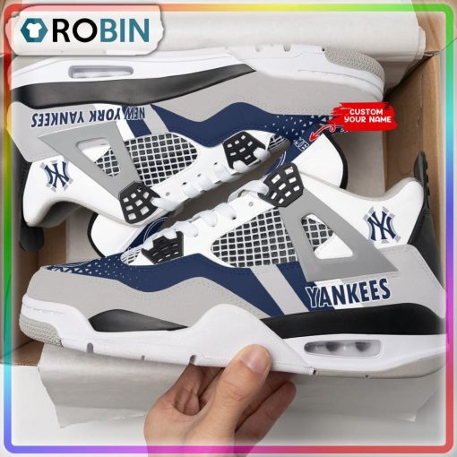 New York Yankees NFL Personalized Air Jordan 4 Sneaker