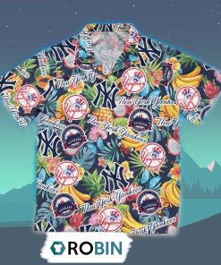New York Yankees Tropical Hawaiian Shirt, 3D Printed Aloha Shirt
