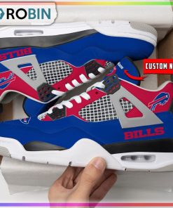 NFL Buffalo Bills Personalized Air Jordan 4 Sneaker