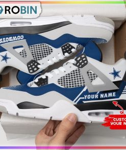 NFL Dallas Cowboys Football Personalized Air Jordan 4 Sneaker