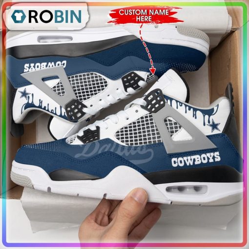 NFL Dallas Cowboys Logo Personalized Air Jordan 4 Sneaker