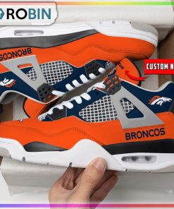 NFL Denver Broncos Personalized Air Jordan 4 Sneaker