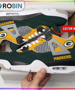 NFL Green Bay Packers Personalized Air Jordan 4 Sneaker