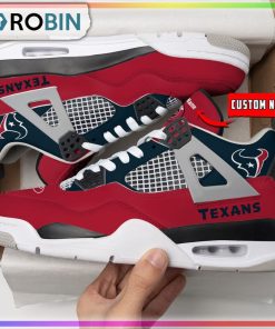 NFL Houston Texans Personalized Air Jordan 4 Sneaker