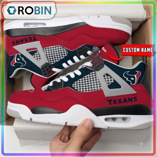 NFL Houston Texans Personalized Air Jordan 4 Sneaker