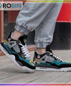 NFL Jacksonville Jaguars Logo Personalized Air Jordan 4 Sneaker NFL Jacksonville Jaguars Logo Personalized Air Jordan 4 Sneaker