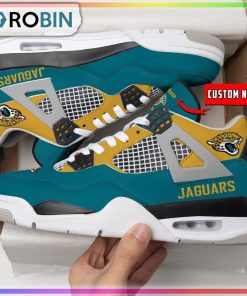 NFL Jacksonville Jaguars Personalized Air Jordan 4 Sneaker