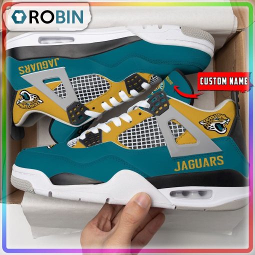 NFL Jacksonville Jaguars Personalized Air Jordan 4 Sneaker
