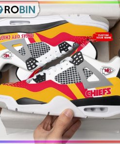 NFL Kansas City Chiefs Football Personalized Air Jordan 4 Sneaker