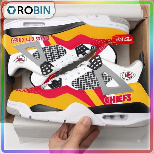 NFL Kansas City Chiefs Football Personalized Air Jordan 4 Sneaker