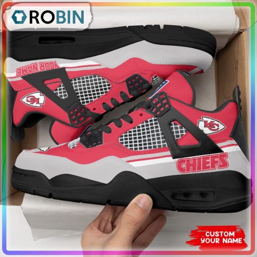 NFL Kansas City Chiefs Logo Personalized Air Jordan 4 Sneaker