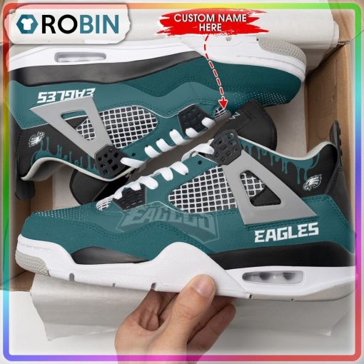 NFL Philadelphia Eagles Personalized Air Jordan 4 Sneaker