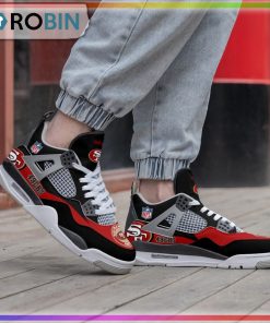 NFL San Francisco 49ers Logo Personalized Air Jordan 4 Sneaker