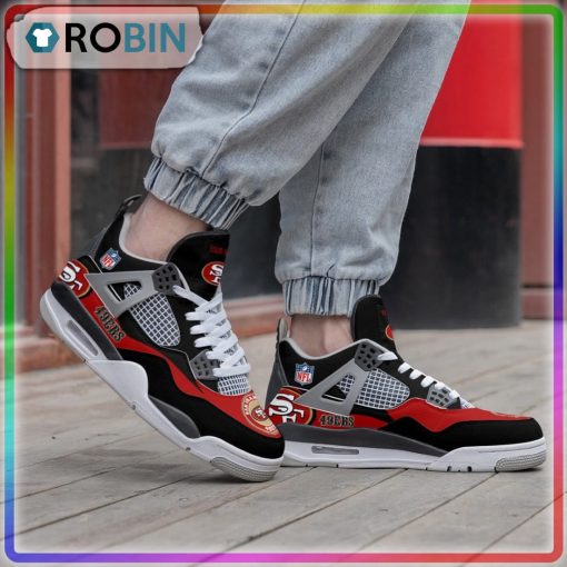 NFL San Francisco 49ers Logo Personalized Air Jordan 4 Sneaker