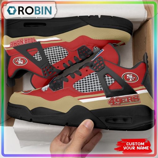 NFL San Francisco 49ers Personalized Air Jordan 4 Sneaker
