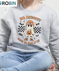 No Diggity Bout To Bag It Up Funny Shirt, Cute Ghost Crewneck Sweater For Kid No Diggity Bout To Bag It Up Funny Shirt, Cute Ghost Crewneck Sweater For Kid