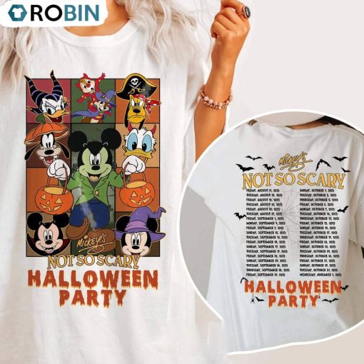 Not So Scary Halloween Party Shirt, Double Sided Hoodie Short Sleeve