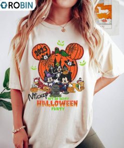 Not So Scary Halloween Party Shirt, Mickey And Minnie Hoodie Short Sleeve