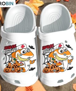 Nurse Shark With Pumpkin Crocs Shoes